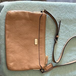 Coach Light Brown Leather Crossbody Bag